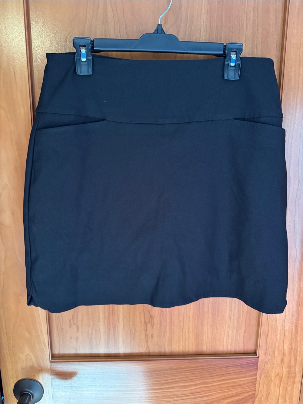 Sleek Black Mini Skort with Clean Waistband